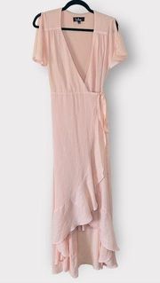 Lulus Lulu’s Ruffle Wrap Maxi Dress Small