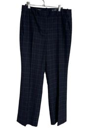 Brooks Brothers Merino Wool Blue Plaid Trousers 6