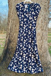 Vintage 90s  Size 10 Floral Maxi Dress