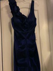 Xscape Blue Shimmering Dress