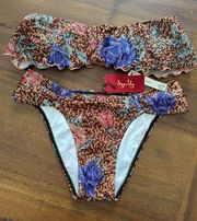 Bikini in Geometric Floral Tile Print