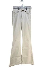 McGuire Majorelle Flared White Jeans Raw Hem