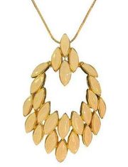 Dolce and Gabbana vintage cream chandelier enamel necklace