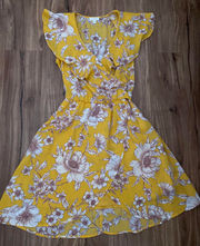 Yellow Floral Dress