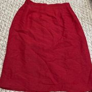 EUC The Works by Saks Fifth Avenue vintage red skirt 6