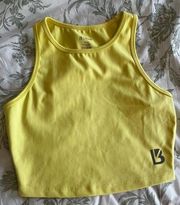 BuffBunny small yellow cropped workout top