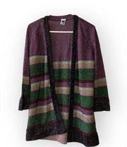 Women cardigan longsleeve purple