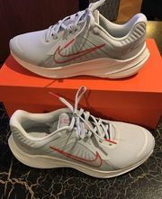 Nike Quest 5 Platinum Gray Crimson Women’s Sz 8.5 Running Shoes DD9291-007 NWT