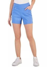 I.N.C. INTERNATIONAL CONCEPTS Women's Curvy Mid Rise Pull-On Shorts BLue 6