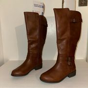 women’s wide calf boots, new size 6.5 Wide 🆕 in brown