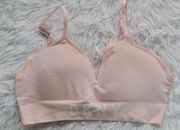 NWOT DKNY Size Large Pink Sports Bra With Adjustable Straps