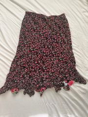 Reversible Floral Midi Skirt