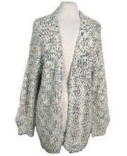 POL Chunky Variegated Marled Knit Slouchy Snuggle Up Open Long Cardigan Sweater