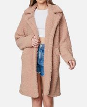 BLANKNYC Cappuccino Sherpa Beige Teddy Coat Jacket Cream Tan Women's Size 2X