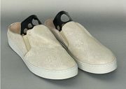 Vionic Dakota Cream Mule Sneakers Snakeskin Print Slip on Size 8.5 Flaw