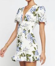 Reformation Mya floral dress in riviera S 4