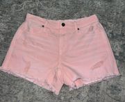 Pink Denim Shorts