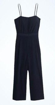 J. Crew Navy Blue Cropped Strappy Jumpsuit Size 0