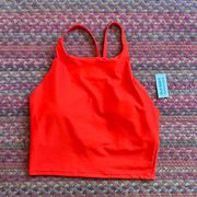 NWT OLD NAVY ORANGE ATHLETIC YOGA CROP BRA TOP