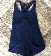 Blue Racer Back Tank Top