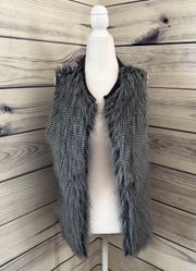 Grey Faux Fur Vest