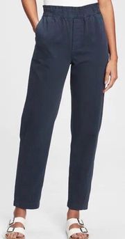 Gap Washwell Dark Blue Paper Bag High Rise Petite Straight Leg Pants Size 2 XS