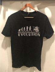 Rock-n-roll human evolution t-shirt