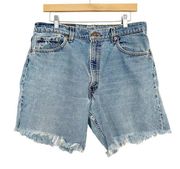 Levi’s Vintage  550 High Waisted Cut Off Jean Shorts Sz 34