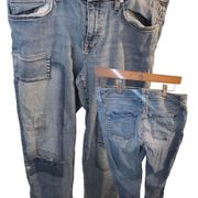 TOMMY Hilfiger size 10 boyfriend, jeans, patch and distressed waist 36 inches