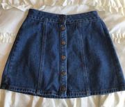 Denim Button Up Skirt