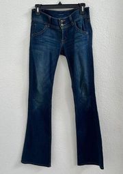 Hudson Bootcut Jeans High Waisted Pockets Dark Wash Denim Casual Blue Size 25