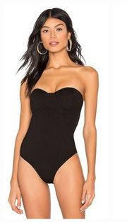 Superdown Stef Bustier Bodysuit in Black