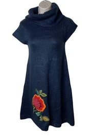 Judith March navy blue knitted sleeveless mini dress sz S