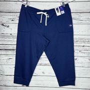 Champion NWT Size XXL Athletic Navy Blue Cropped Jogger Sweatpants