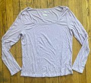 Light purple square neck long sleeve