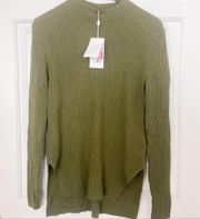 Hugo Boss Fulieta Green Wool Cashmere Rib Knit Sweater Medium