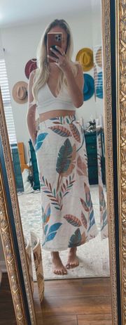 Tropical Floral Skirt