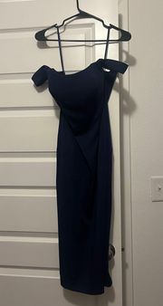 Short Navy Blue Prom Dress