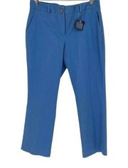 Lands End Womens Cropped Chino Pants Cotton Stretch Blue Size Fit 2 / 10 NWT