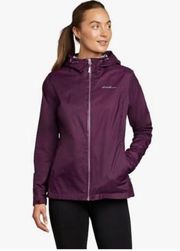 NWT Eddie Bauer Cloud Cap Rain Jacket in Dark Plum Size: Large