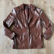 ASOS Design Croc Leather Look Suit Blazer size 6