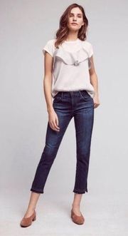AG Adriano Goldschmied Mid Rise Slim Straight Stevie Crop