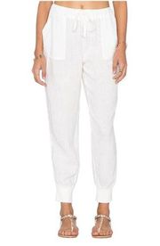 Joie Stuva pant white linen jogger porcelain