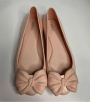 Melissa bow jelly flats pink size 10