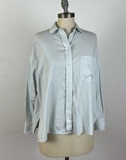 Vince Light Grey Boxy Button Down Shirt