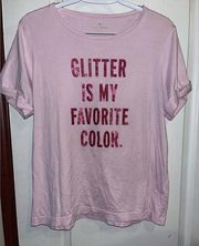 Kate Spade New York "Glitter is my favorite color" t shirt size medium