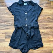 Princess Polly black tie waist romper 4