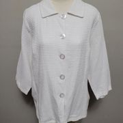 Breckenridge white waffle knit blazer size 2X