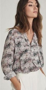 REISS Maggie Circle Print Blouse Size 10 NWT