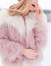 Donna Salyer Fabulous Furs Faux Mongolian Lamb Jacket